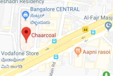 Chaarcoal Restobar store location map