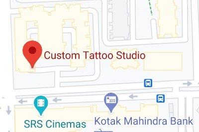 Custom Tattoo Studio store location map