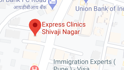 Express Clinics store location map