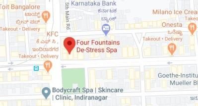 Four Fountains De-stress Spa store location map