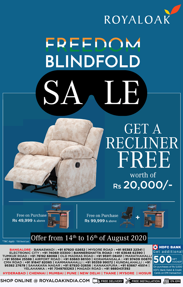 Royal Oak Bangalore Furniture Stores Sale Offers Discounts Numbers 2020