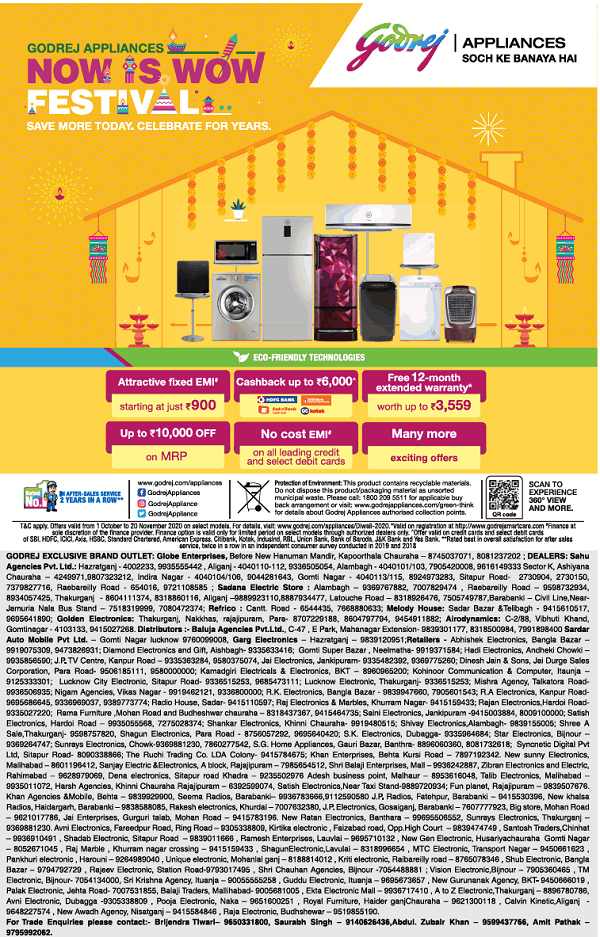 Godjrej Appliances Lucknow Air Conditioners Stores Sale Offers Numbers 2021