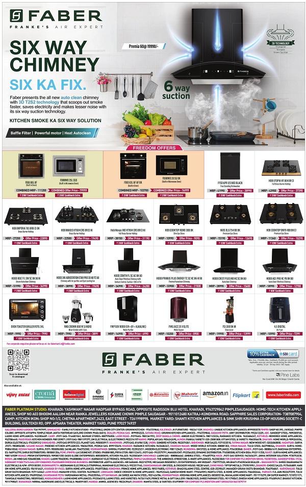 Faber Pune Chimneys and Gas Stoves Stores Sale Offers Numbers