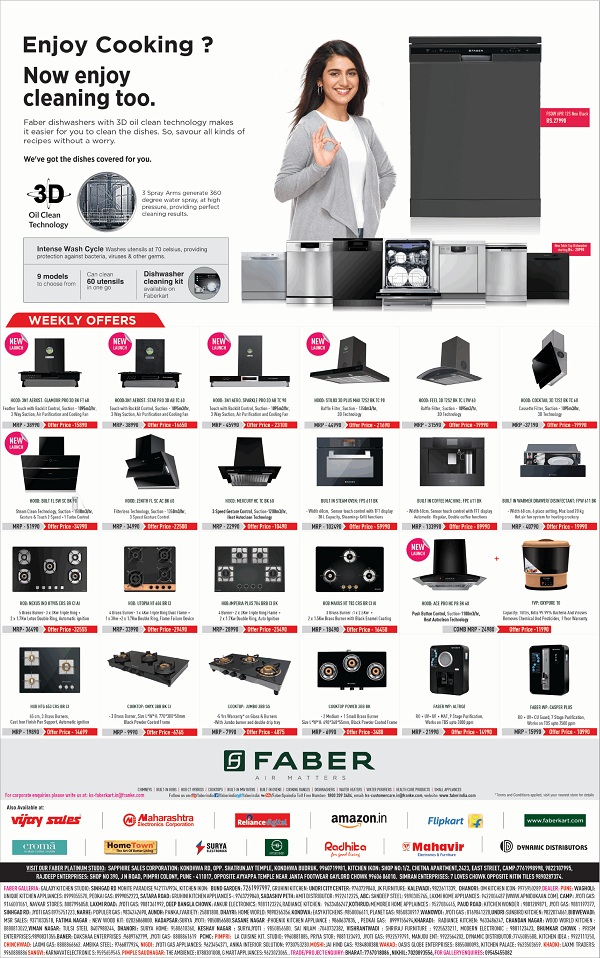 Faber Pune Chimneys and Gas Stoves Stores Sale Offers Numbers 2021