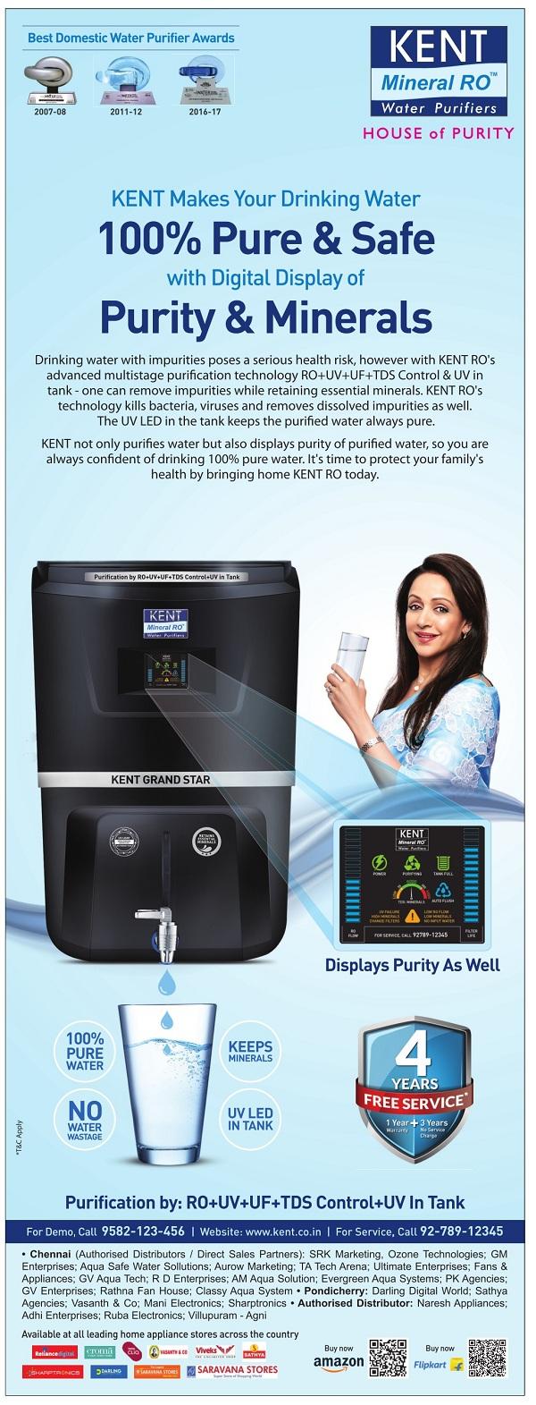Kent RO Sale Chennai Water Filters Stores Offers Numbers Discounts