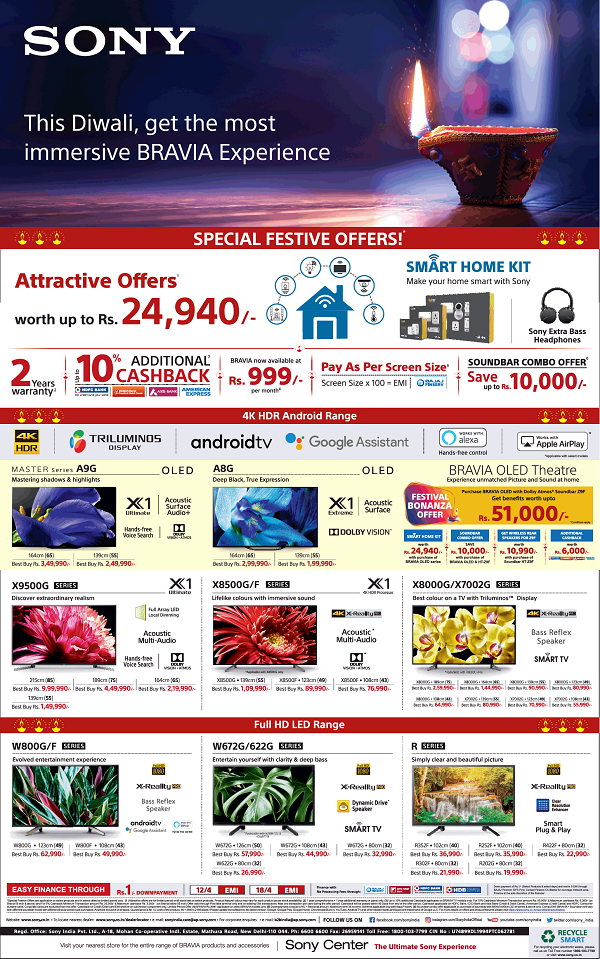 Sony Center Delhi TVs and Mobiles Stores Sales Offers Numbers Discount 2021