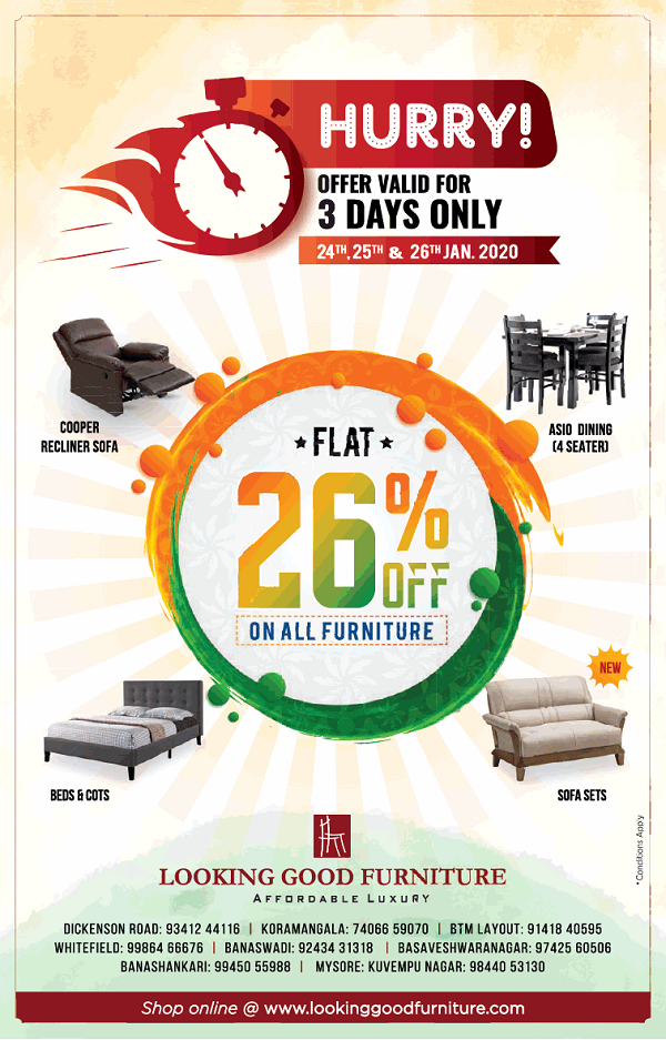 Looking Good Bangalore Offers Stores Numbers Furniture Sales 9055