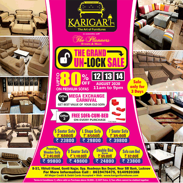 Karigari Lucknow Furniture Stores Sales Offers Numbers Discounts Sofas 2020