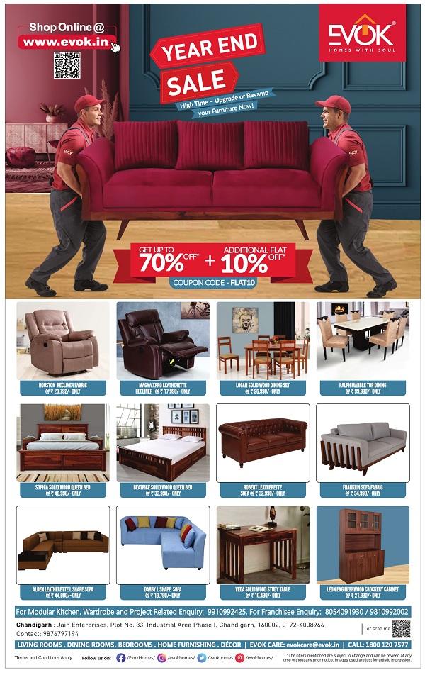 Evok Chandigarh Furniture Sale Stores Shops Offers Discount Numbers