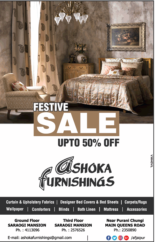 Ashoka Furnishings Jaipur Sale Stores Offers Numbers Discounts 2021