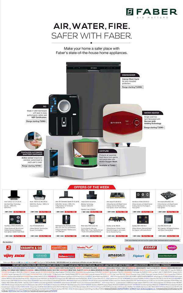 Faber Chennai Kitchen Appliances Stores Sale Offers Discounts 2021
