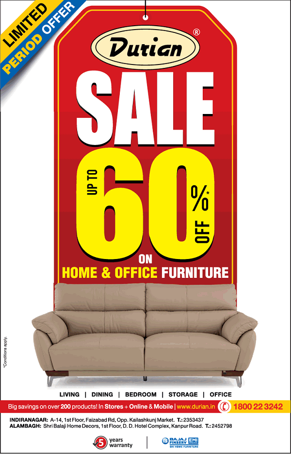 Durian Lucknow Furniture Stores Sales Offers Numbers Discounts 2021