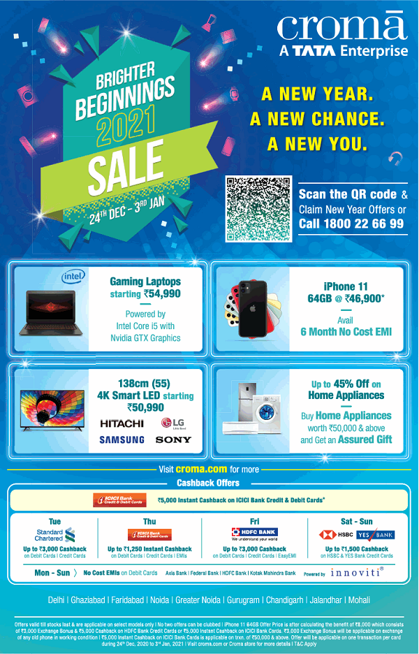 Croma Chandigarh Electronics Stores Sale Offers Numbers Discounts 2021