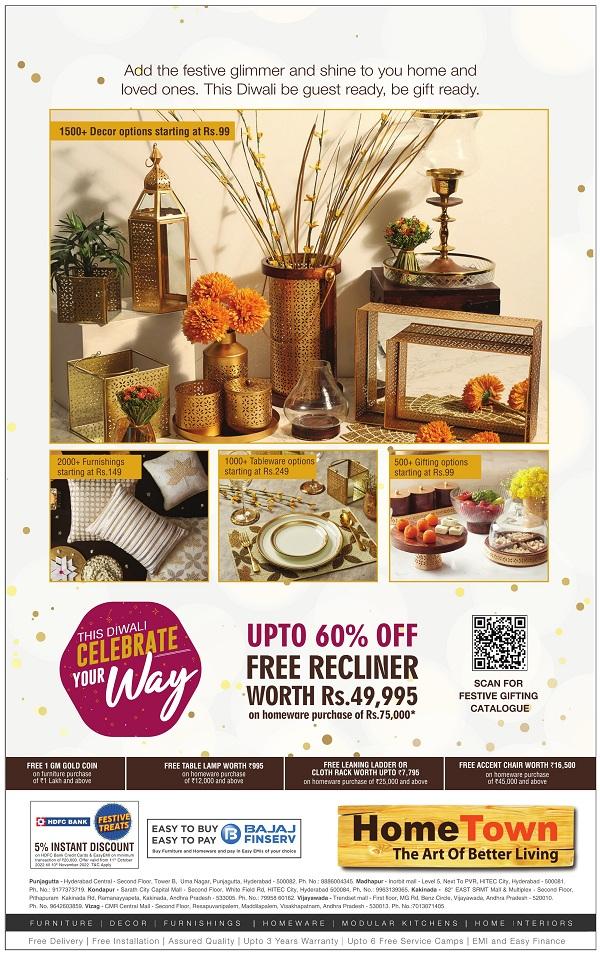 HomeTown Hyderabad Furniture Sale Stores Discounts Offers Numbers