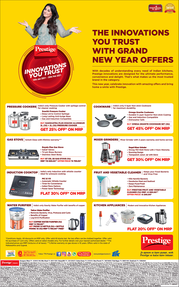 Prestige Mumbai Pressure Cookers Stores Sale Offers Numbers Discounts 2021