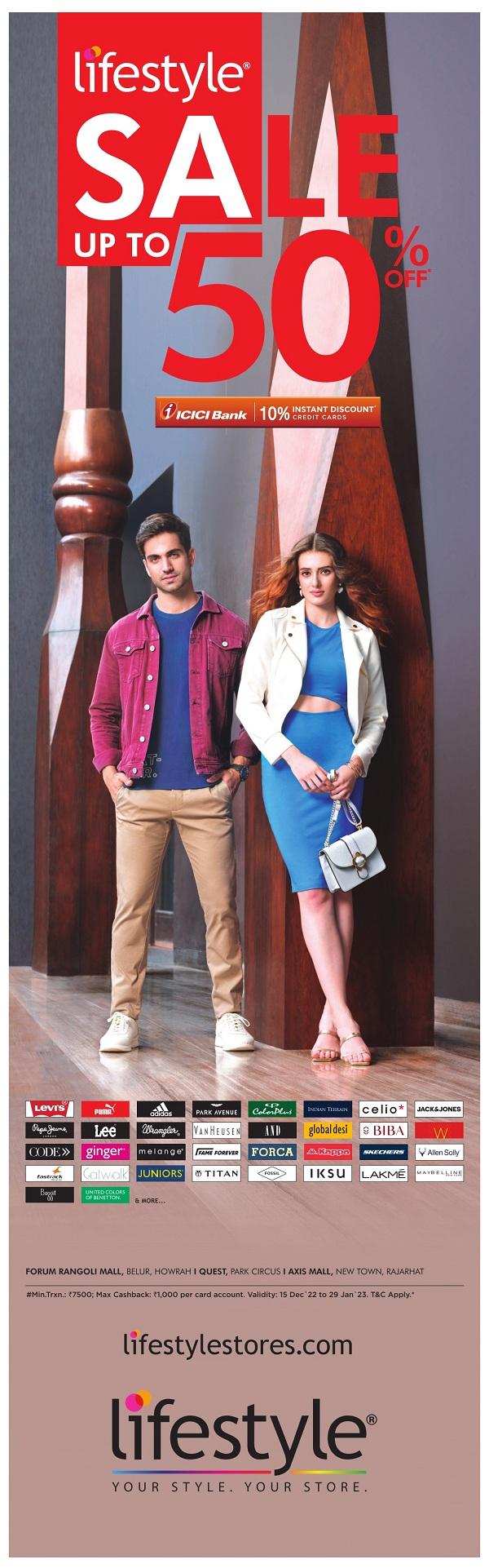 Lifestyle Kolkata Sale Discounts Offers Clothing Coupons Deals Number