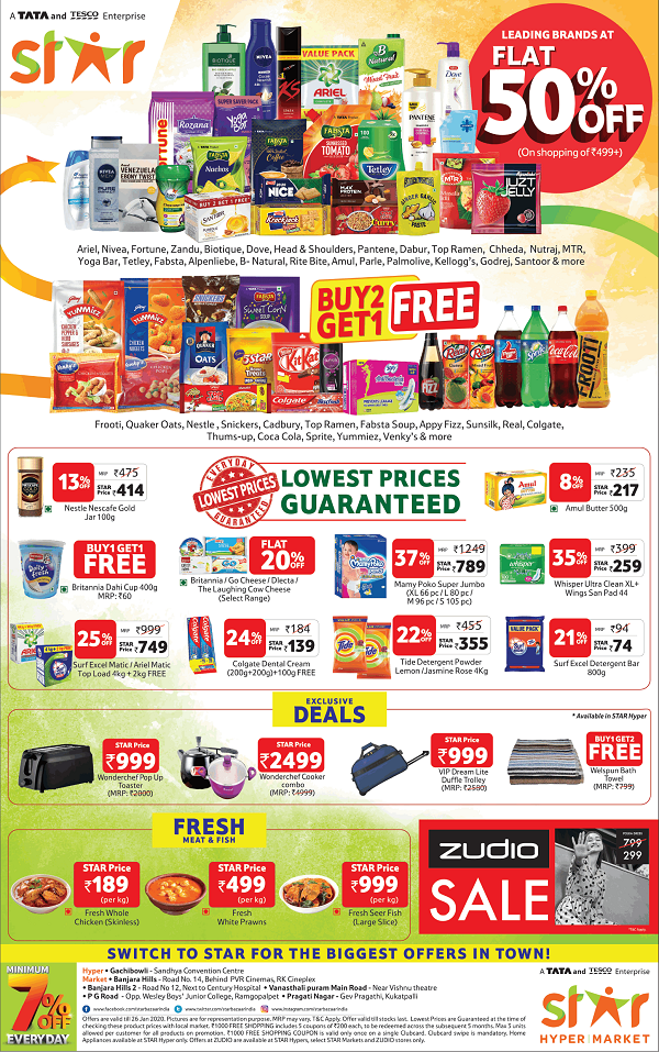 Star Hypermarket Hyderabad Grocery Stores Sales Offers Numbers 2020